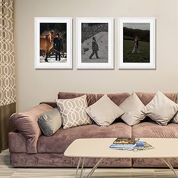 Amazon.com - POUKROO 20x28 Poster Frame Matted to 16x24 White